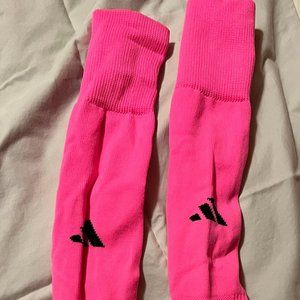 Breast Cancer Awareness Adidas athletic socks, soccer socks